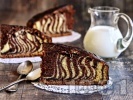 Рецепта Сладкиш зебра с какаова глазура